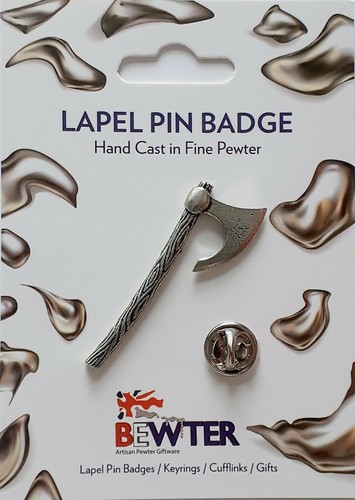 Axe pewter lapel pin - pin, badge