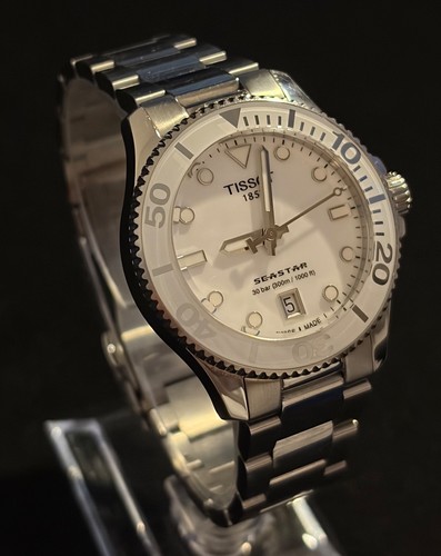 Tissot seastar 36mm white dial - seastar,
