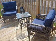 Rattan Bistro Set Outdoor 3pc