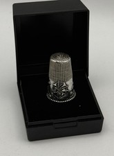 Sterling Silver Thimble Depicting Windmill Boxed