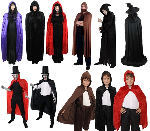 Hooded cape velour halloween - hooded,