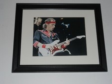Framed Mark Knopfler Dire Straits 1980 on Stage w/ Guitar Print 13"x16"
