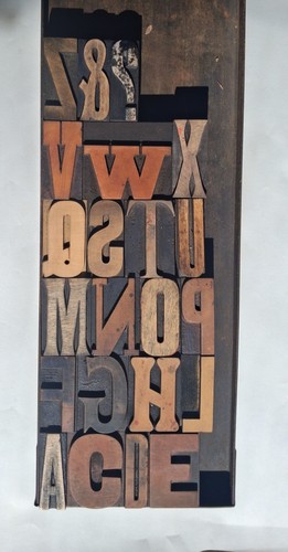 Vintage wooden letterpress - vintage,