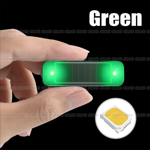 Green car solar led flash - flash, lamp