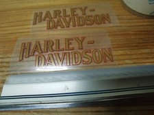 Harley Davidson red gold fuel tank decal set X2 vinyl stickers stickers ステッ