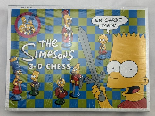 1991 simpsons chess set - chess,
