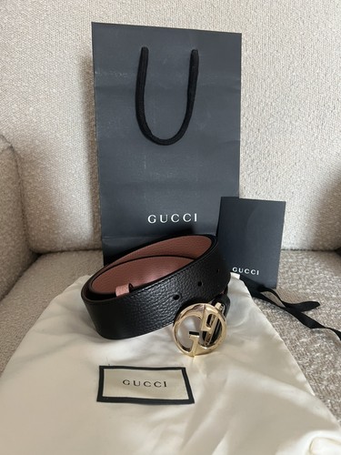 Gucci leather belt pink - leather,