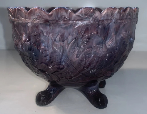 Victorian slag glass sowerby - glass,