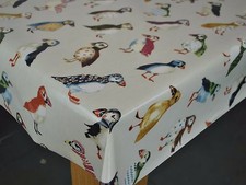 Prestigious Puffin Driftwood Cotton PVC WIPE CLEAN Tablecloth Oilcloth