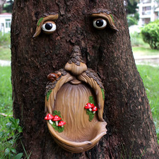 New Tree Faces Outdoor Decor