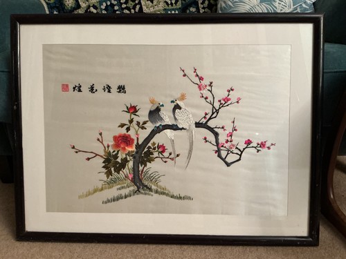 Large vintage oriental silk - oriental,