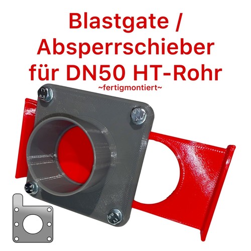 Dn50 50mm heroes blastgate - 50mm,