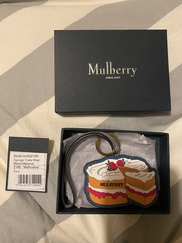 Mulberry cake leather keyring - cake,