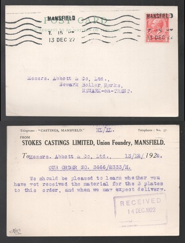1922 kgv stokes castings - 1922, ltd