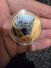 Winston Churchill 24k Gold Plated Coin Commemorative Coin