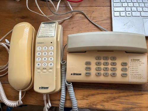Vintage corded telephones - corded, x3