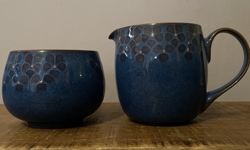 Denby midnight blue milk jug - blue,