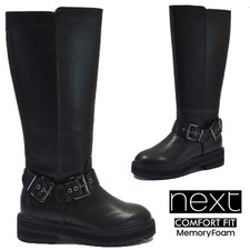 LADIES PUNK GOTH CHUNKY WINTER WALKING RETRO ARMY COMBAT ANKLE ZIP UP BOOTS SIZE