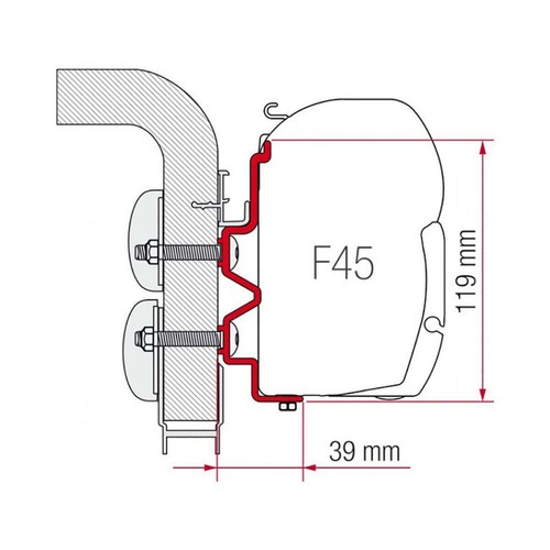 Fiamma adapter bracket 400cm - fiamma,