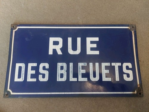 Vintage french enamel street - french,
