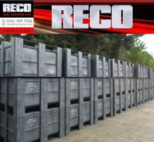 4 X 100% AUTHENTIC USED DOLAV SOLID ONE-PIECE PLASTIC PALLET BOX 1200×1000×740mm