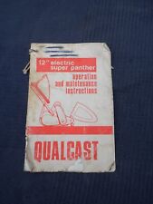 Qualcast 12" Electric Super Panther Operation and Maintenance Instructions