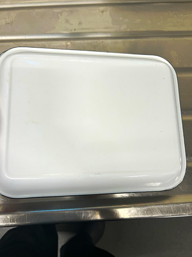 Large white enamel metal - enamel,