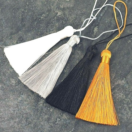 Silky key tassels cushions - key,