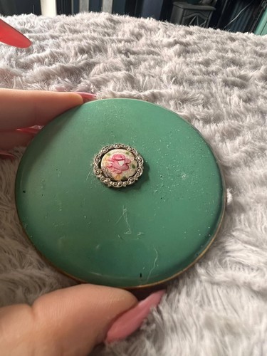 Vintage stratton enamel powder - vintage,