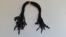 25 x Black Hang Tag String with Snap Lock to Attach Clothing Labels