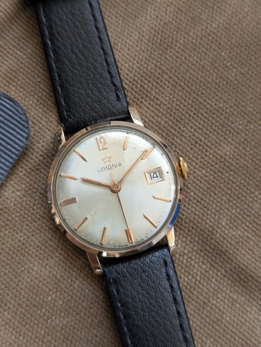 1960s rose gold capped - capped, lemania