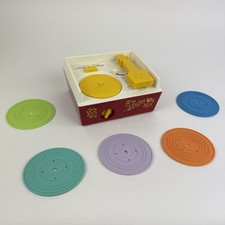 Vintage Fisher Price Music Box Record Player 5 Disc Nursery Rhymes Mattel 2014