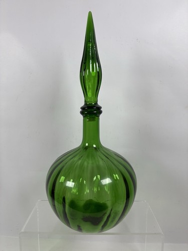 Vintage green glass onion - green,