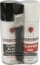 Liveryman Clipper Care Kit Oil Blade Wash And Brush Horse Cattle Sheep Trimmer