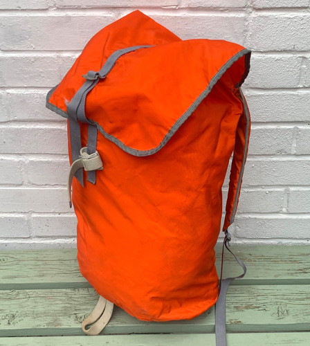 Vintage orange 1970s rucksack - orange,