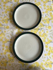 2x Denby Greenwich Dinner Plates. 26cm Diameter. Very Good Used Condition.