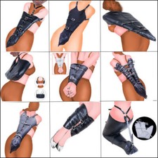Leg/Arm Binder Behind Back Straight Jacket Lockable Glove Shoulder Strap
