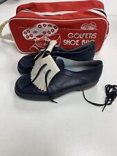 Vintage Stylo Matchmakers Blue Golf Shoes Metal spikes Made In England