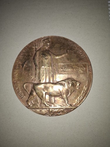 Ww1 death penny plaque - death,
