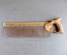 Antique 14" Brass backed Tenon saw by R Groves & Sons Sheffield