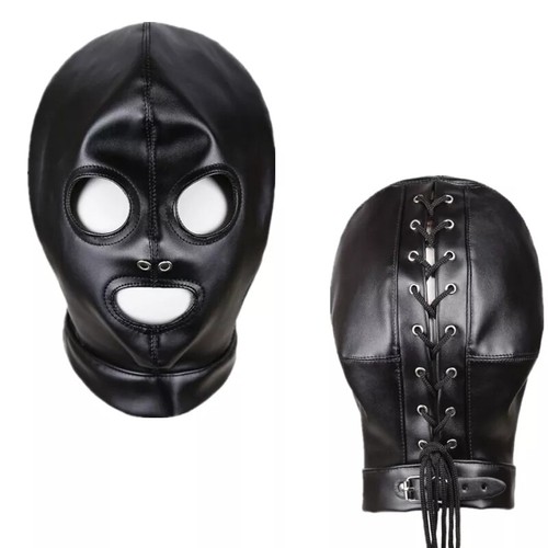 Leather hood mask head - pu,