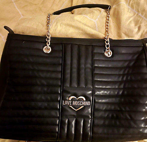 Love moschino black quilted - black,