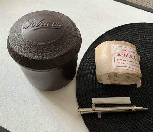 Bakelite tobacco jar with the - with, "the