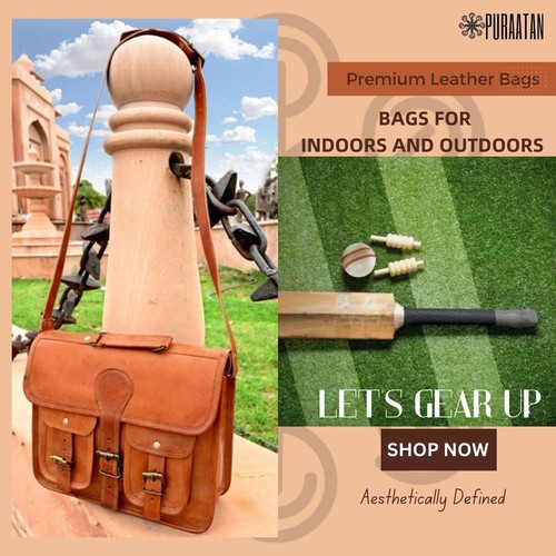 Men leather vintage laptop - leather,