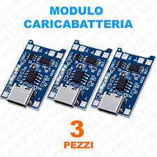 MODULO CARICABATTERIA Li-ion 18650 RICARICA E PROTEZIONE USB TYPE-C - 3 PEZZI