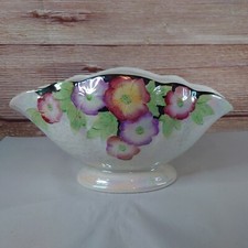 Price Kensington Floral Decoration Lustre Ware Oval Vase