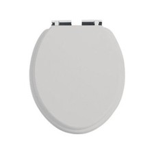 Heritage Dove Grey Toilet Seat with Soft Close Chrome Hinges