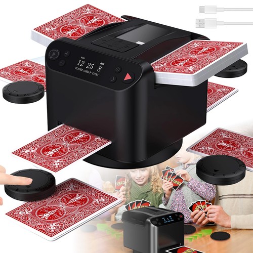 Electric card shuffler - card,