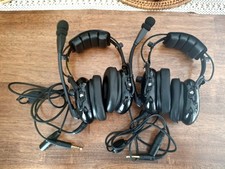 RA200 Aviation Pilot Headset Converted To Broadcast Headsets & Cases (SEE NOTE)