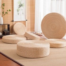Natural Tatami Seat Cushion Round Tea Zen Floor Meditation Pillows